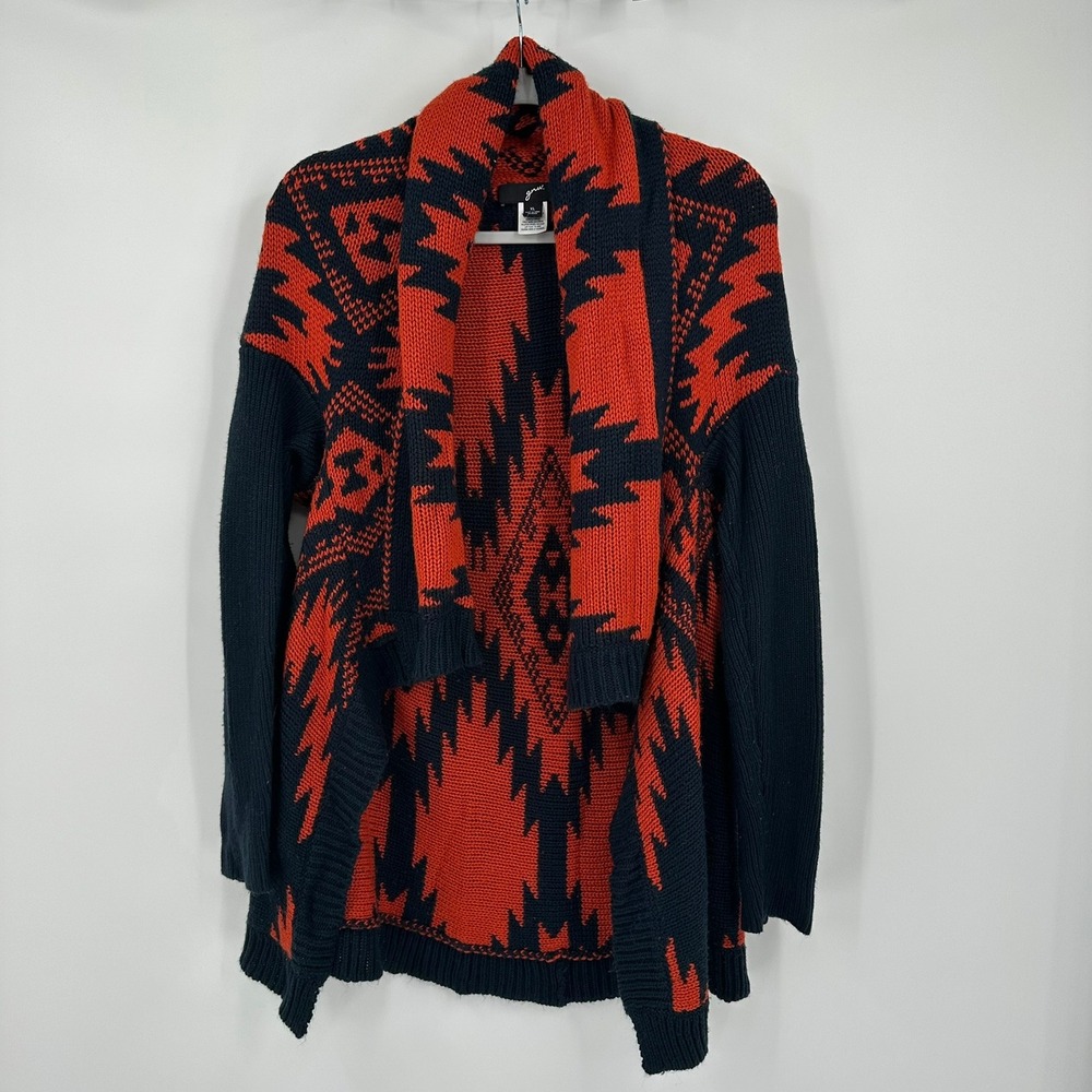 Womens Boho Western Open Front Cardigan Size XL Sweater Southwestern Geometric